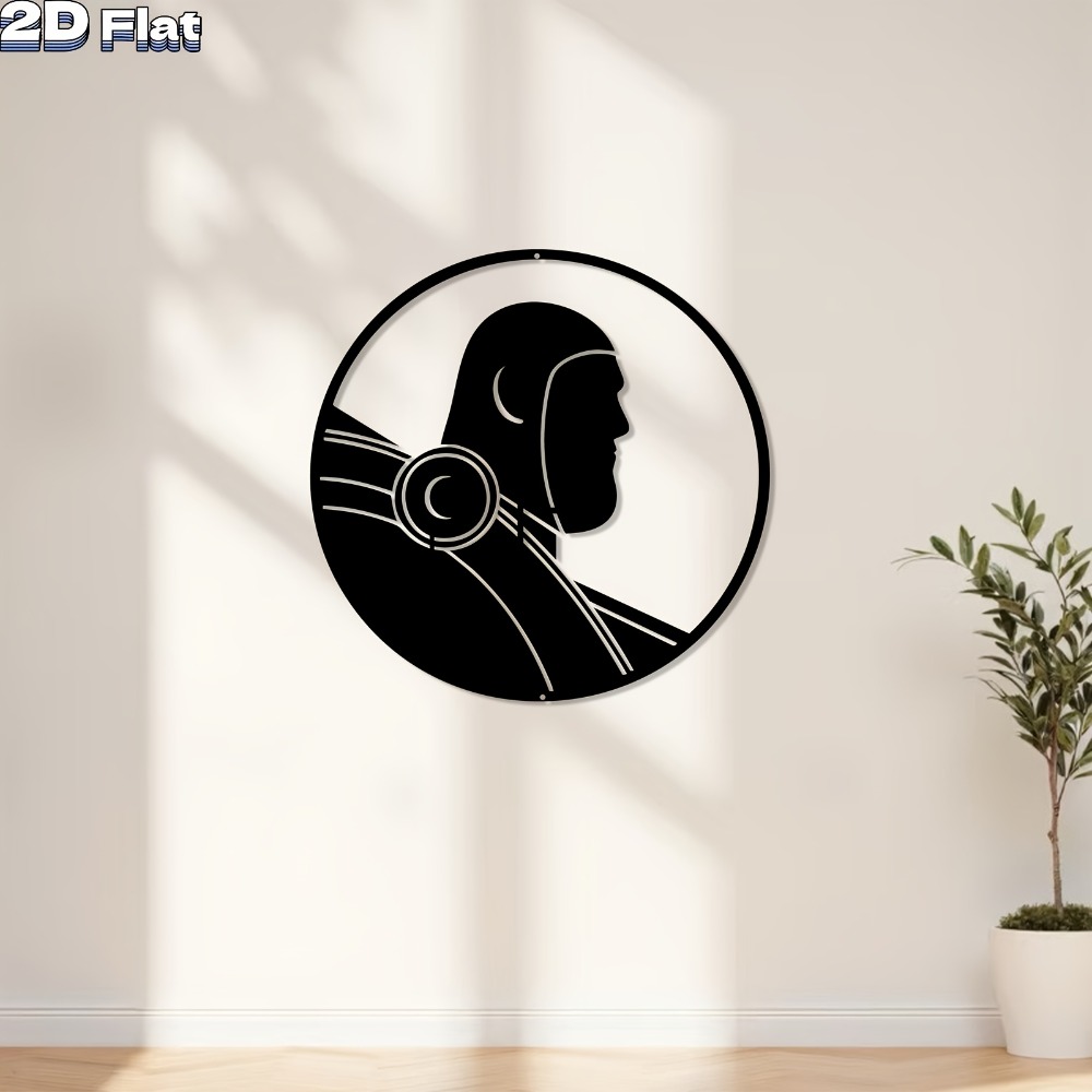Tech Office Wall Decor - Seni Dinding Aluminium Robot Modern Tahan