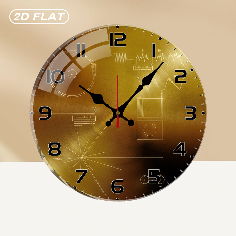 Tech Office Wall Decor - Jam Dinding Akrilik Bulat Gaya Teknologi,