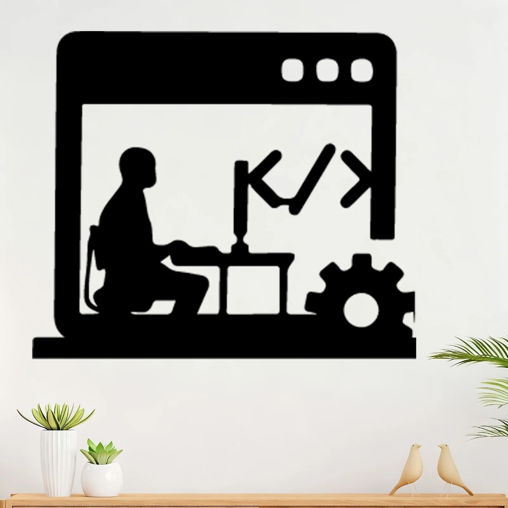 Tech Office Wall Decor - Seni Dinding Logam Modern Code Master