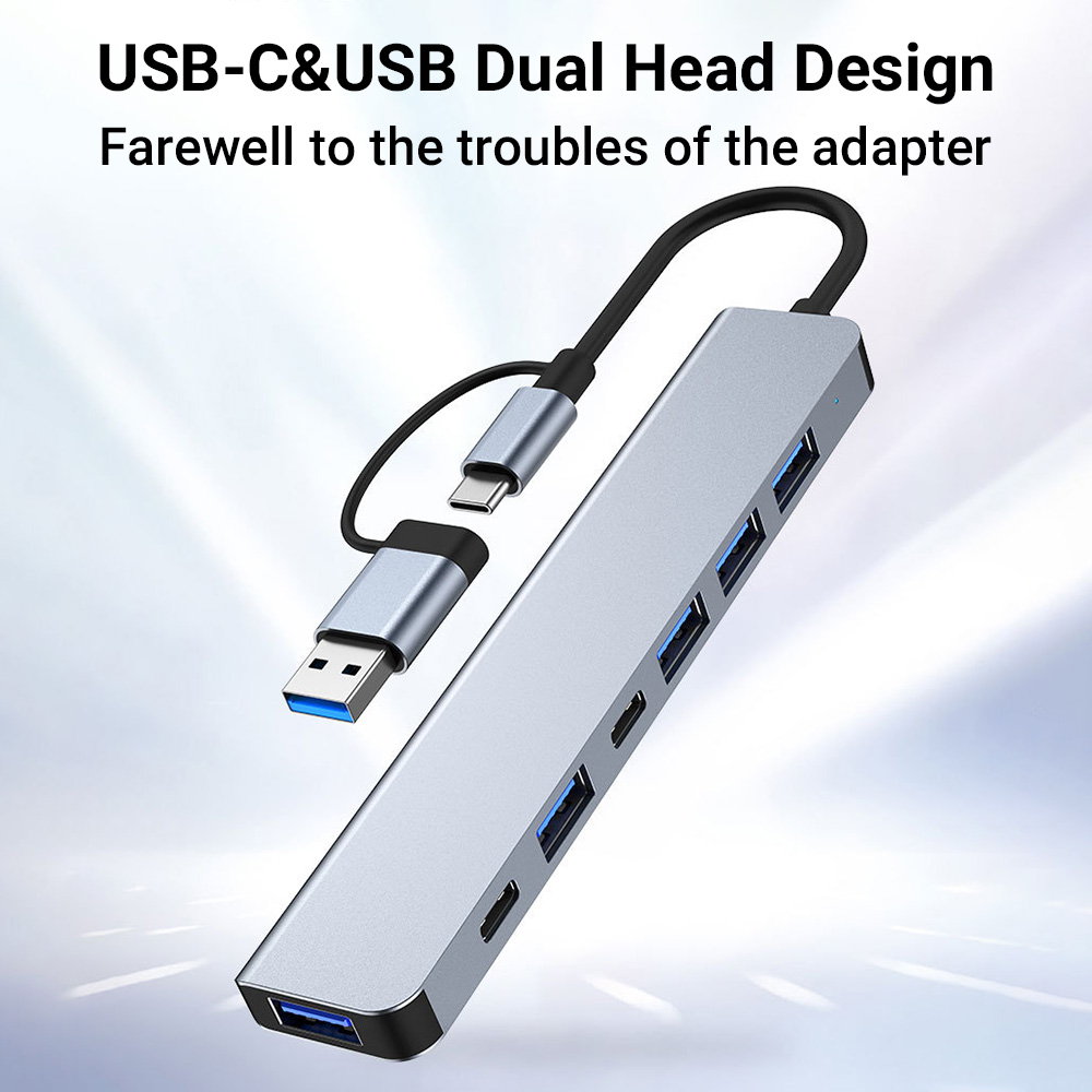 7 in 2 USB C Hub Expander Mult - Multi Port Usb Hub ulasan dan harga
