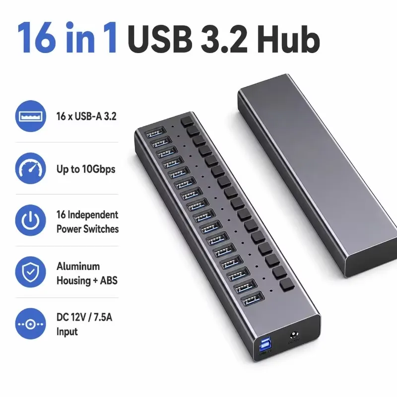 AP01 untuk Hub USB 3.2 Gen2 16 - Multi Port Usb Hub ulasan dan harga