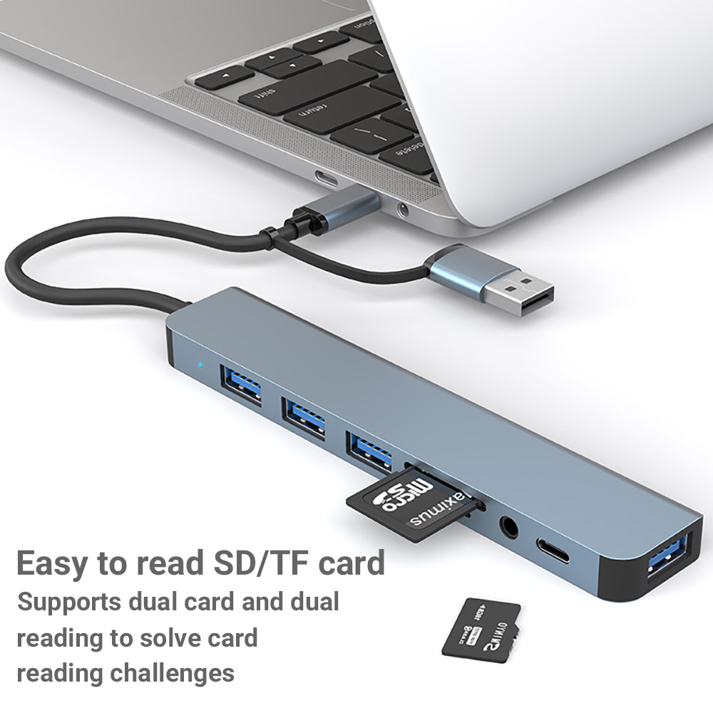7/8 in1 USB C Hub Expander Mul - Multi Port Usb Hub ulasan dan harga