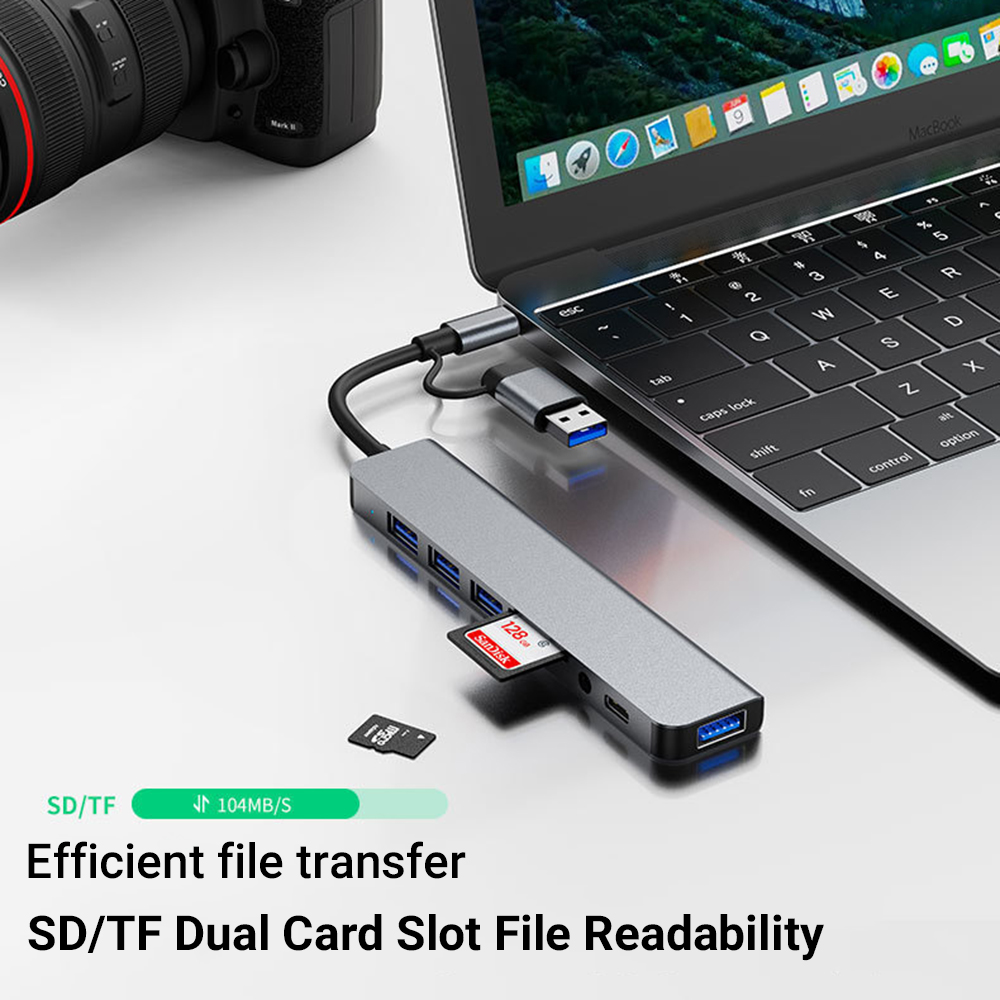 7/8 in1 USB C Hub Expander Mul - Multi Port Usb Hub ulasan dan harga