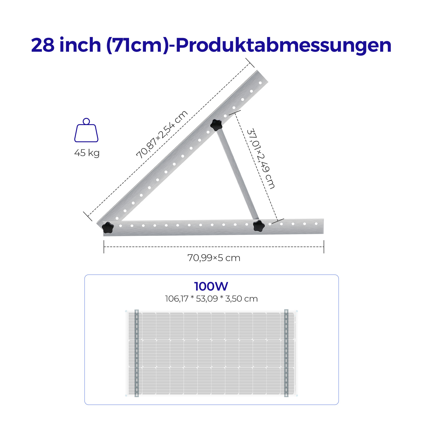 Renogy 28in Braket Pemasangan  - Flat Panel Mount Tilt ulasan dan harga