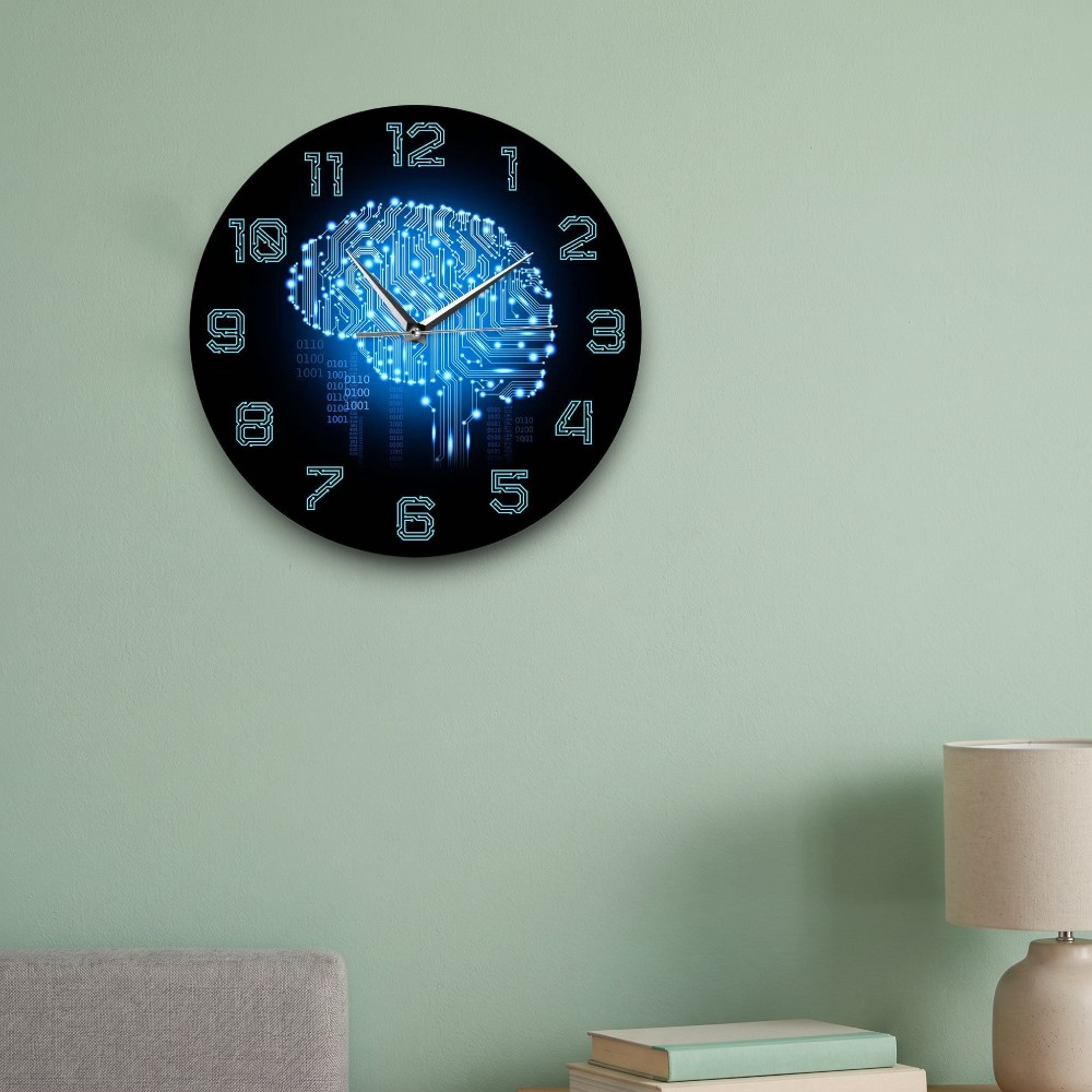 Jam Dinding Tech Brain Kode Bi - Tech Office Wall Decor ulasan dan harga