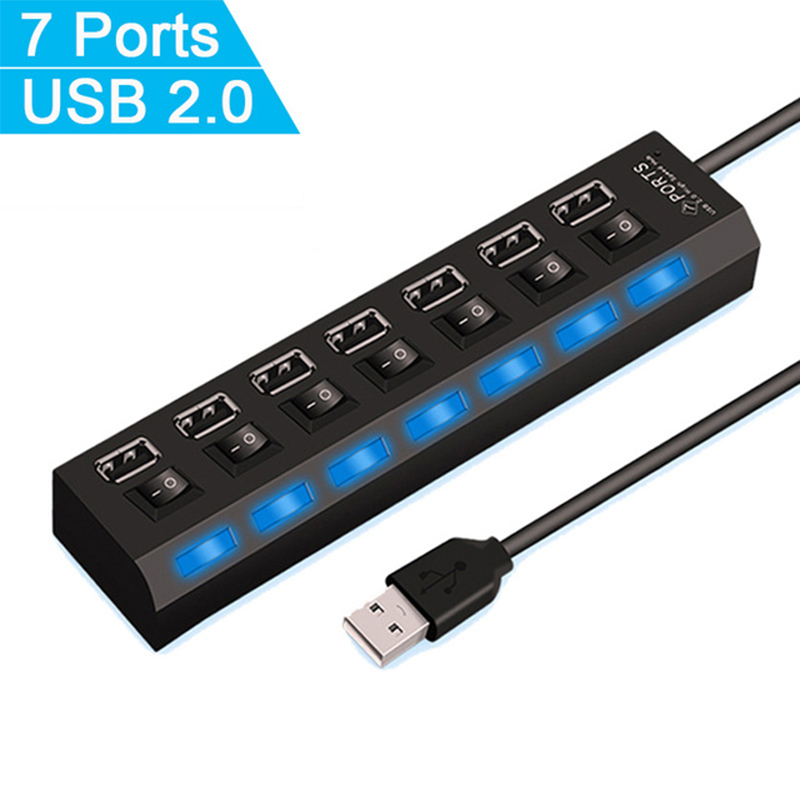 Pemisah Hub USB 2.0 7 Port unt - Multi Port Usb Hub ulasan dan harga