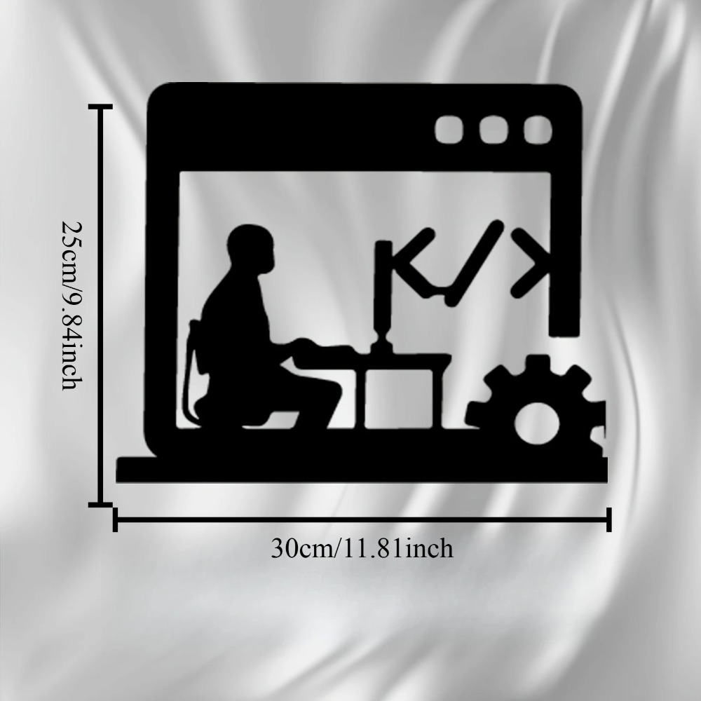 Seni Dinding Logam Modern Code - Tech Office Wall Decor ulasan dan harga