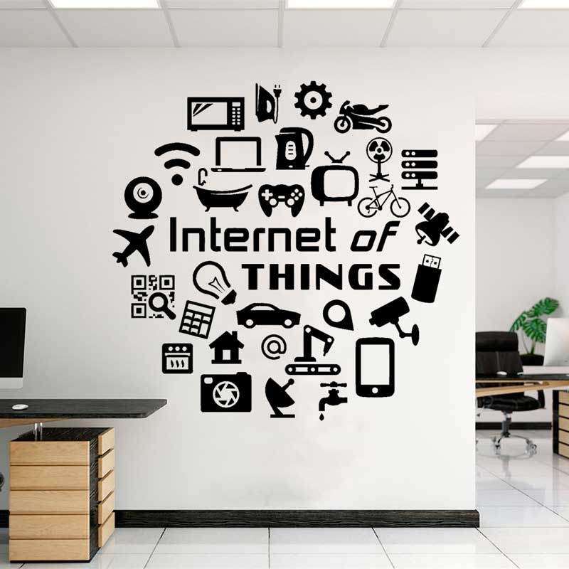 Tech Vinyl Wall Decals Interne - Tech Office Wall Decor ulasan dan harga