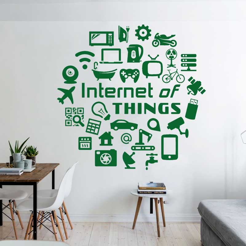 Tech Vinyl Wall Decals Interne - Tech Office Wall Decor ulasan dan harga