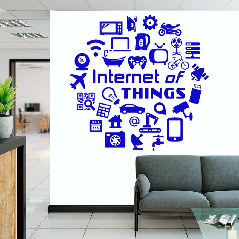 Tech Vinyl Wall Decals Interne - Tech Office Wall Decor ulasan dan harga