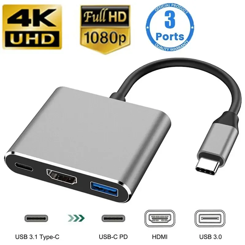 Adaptor Multiport 3-in-1 Tipe- - Multi Port Usb Hub ulasan dan harga